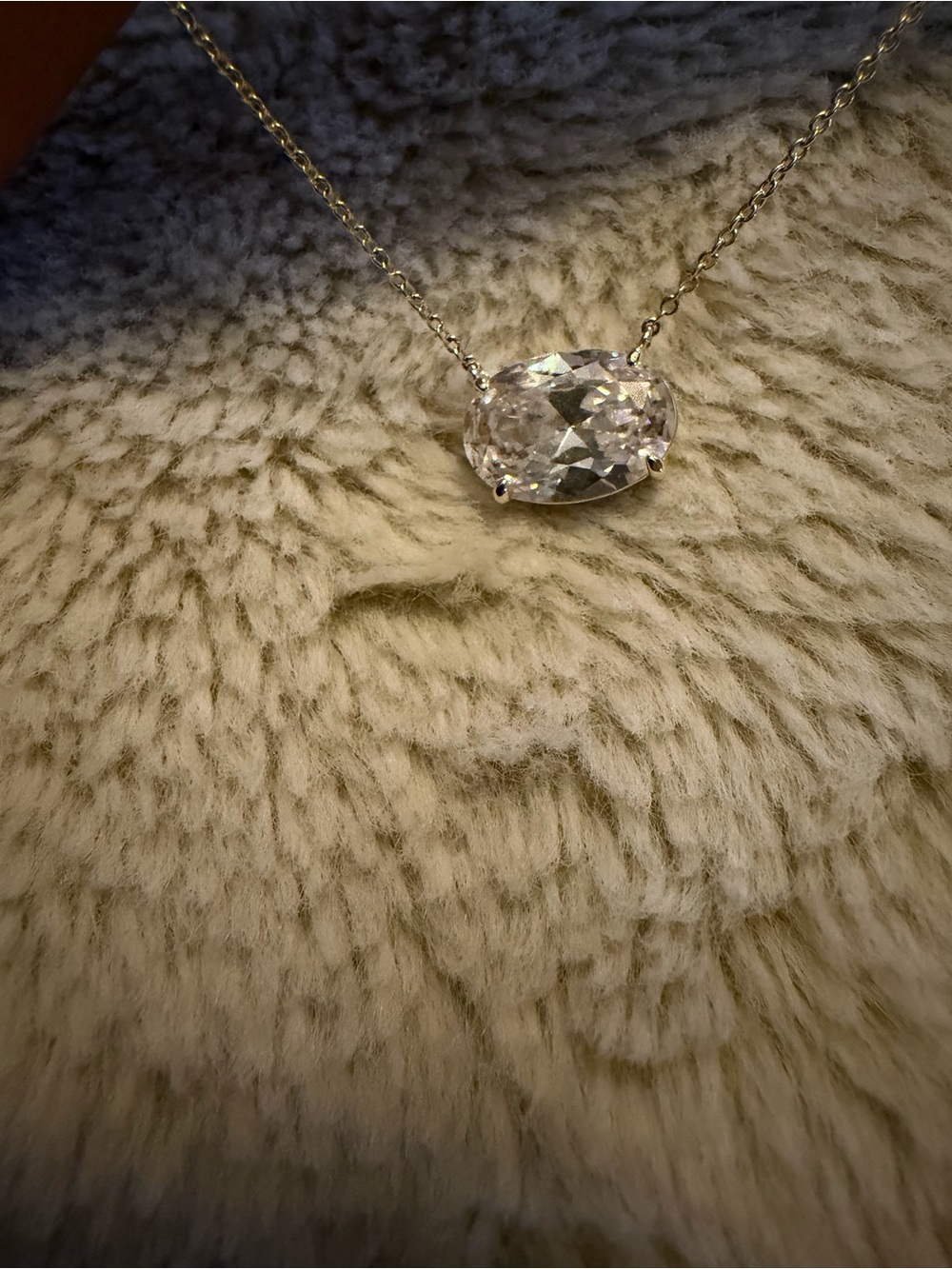 Melinda Maria Classic Oval Clear Stone Pendant Necklace - Women